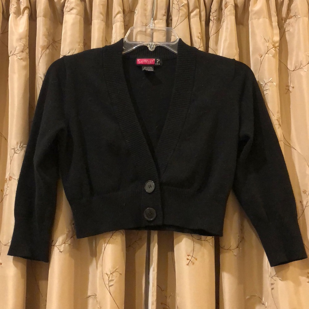 High-rise Black Cardigan